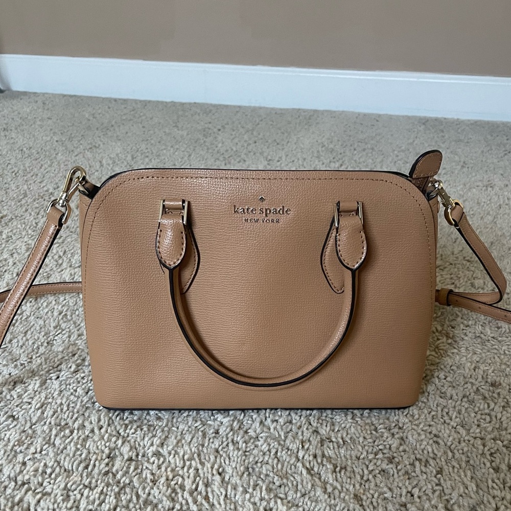 kate spade Tan Leather Dome Satchel